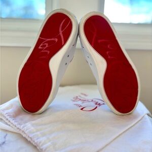 Christian Louboutin 1201181 Vieirissima Flat Calf Sneaker | BIANCO 38